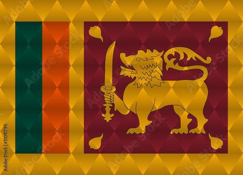 sri lanka low poly flag