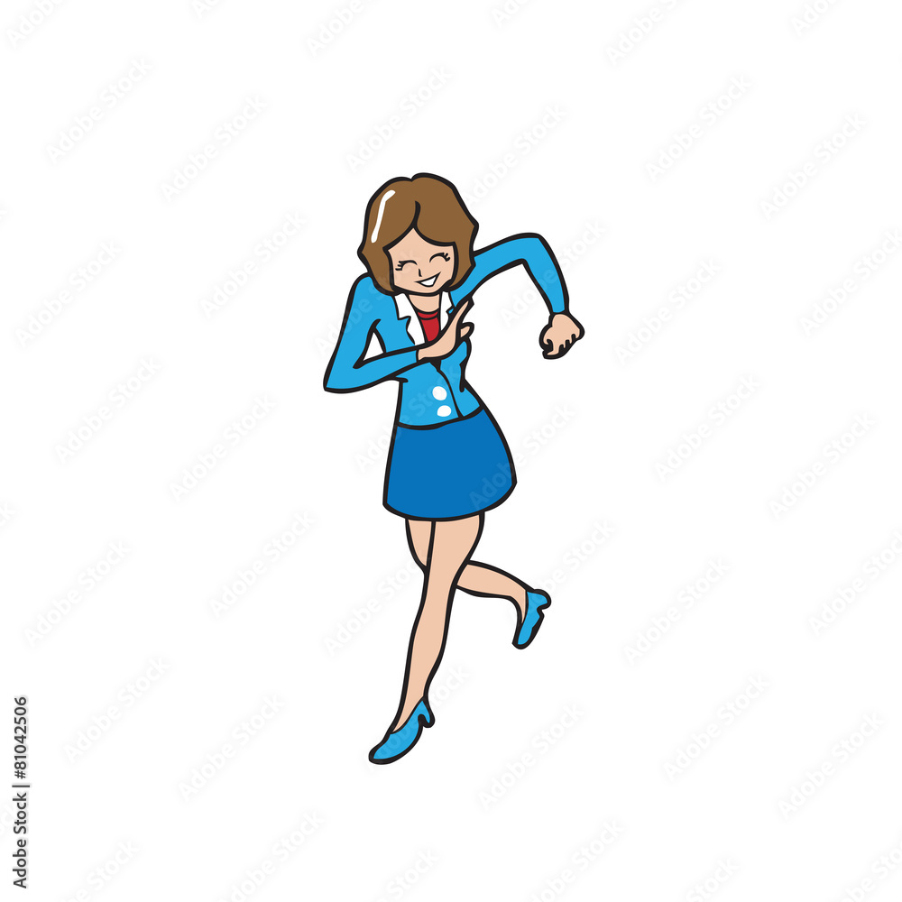 Businesswoman running