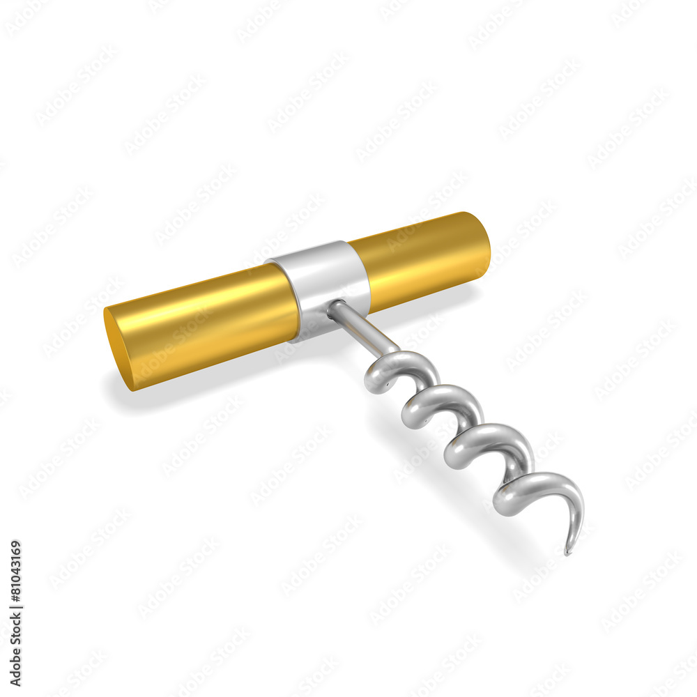 Corkscrew on white background Corkscrew on white background