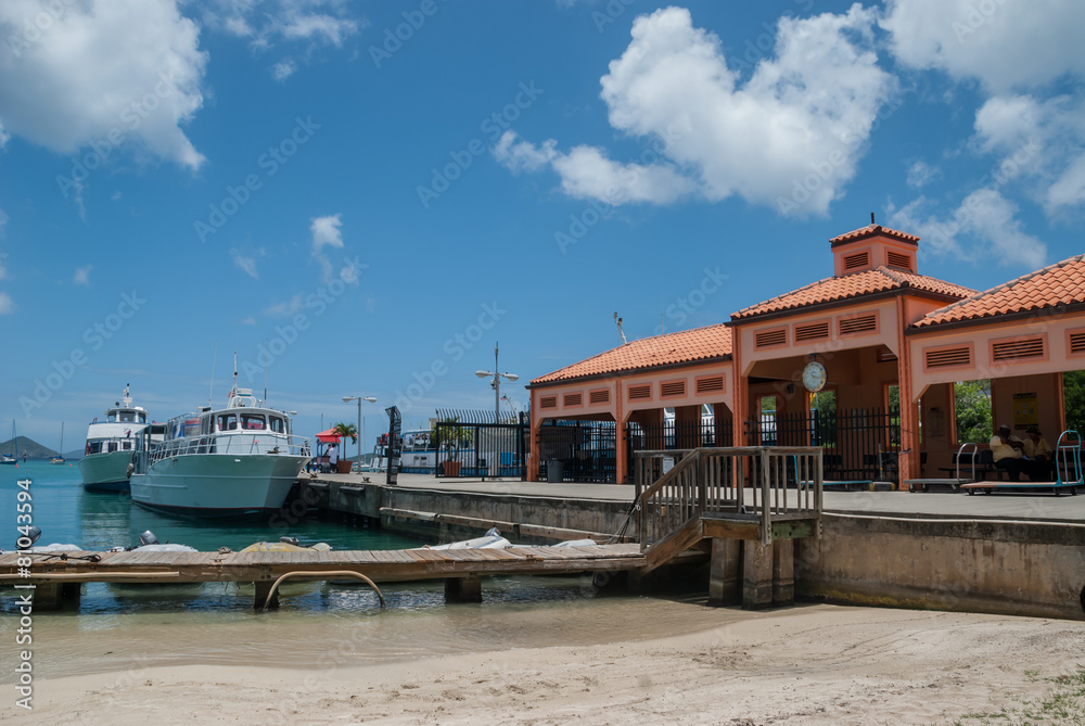 Naklejka premium Ferry Dock in St. John