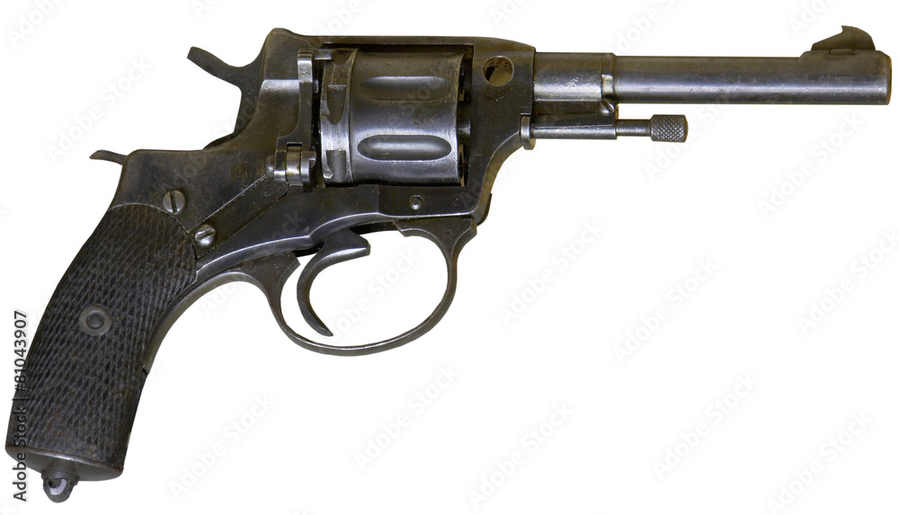isolated rusty obsolete vintage firearm revolver