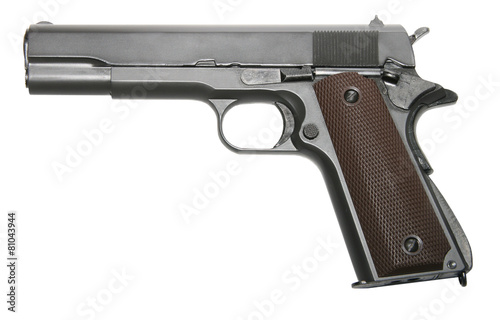 isolated modern military two-colored firearm personal pistol photo