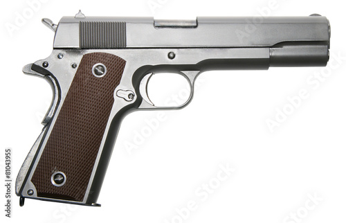 isolated modern military two-colored firearm personal pistol photo