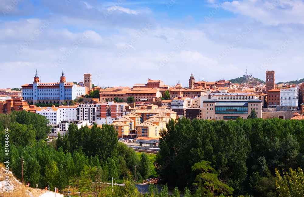 Top view of Teruel  in summer