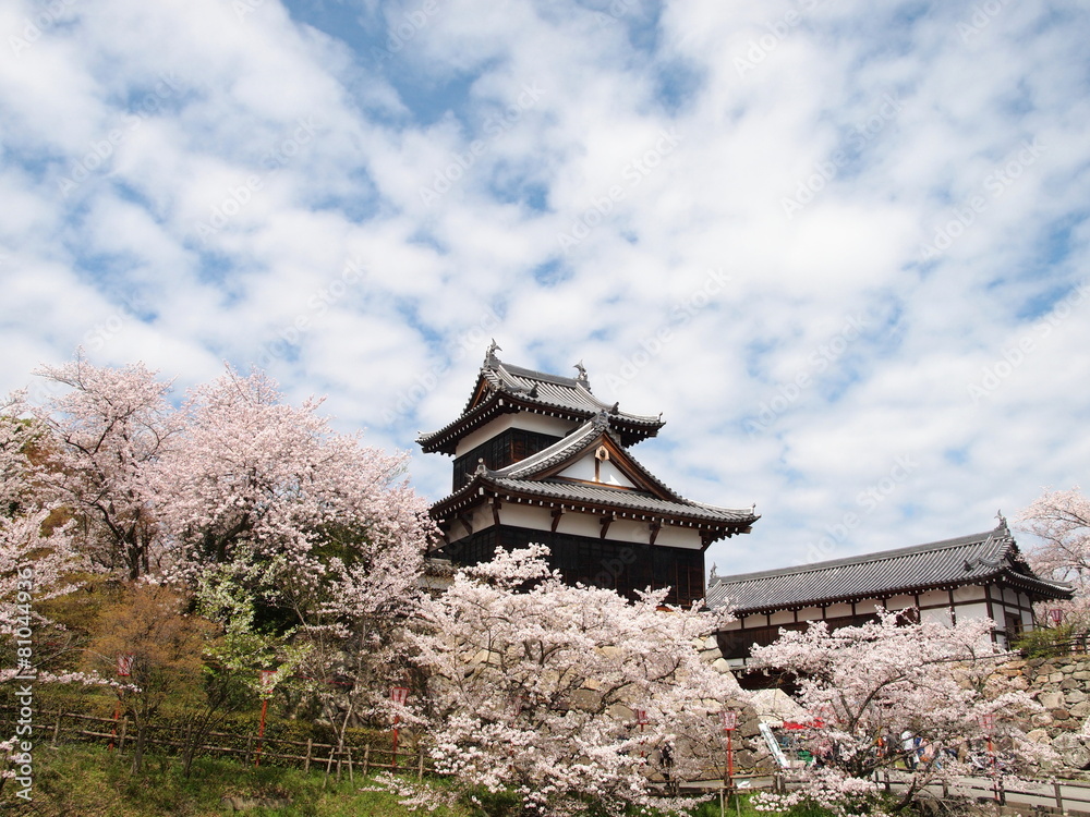 春の郡山城