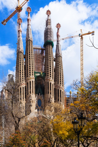 View of Sagrada Familia by Gaudi. Barcelona