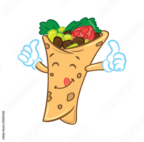 Cartoon burrito