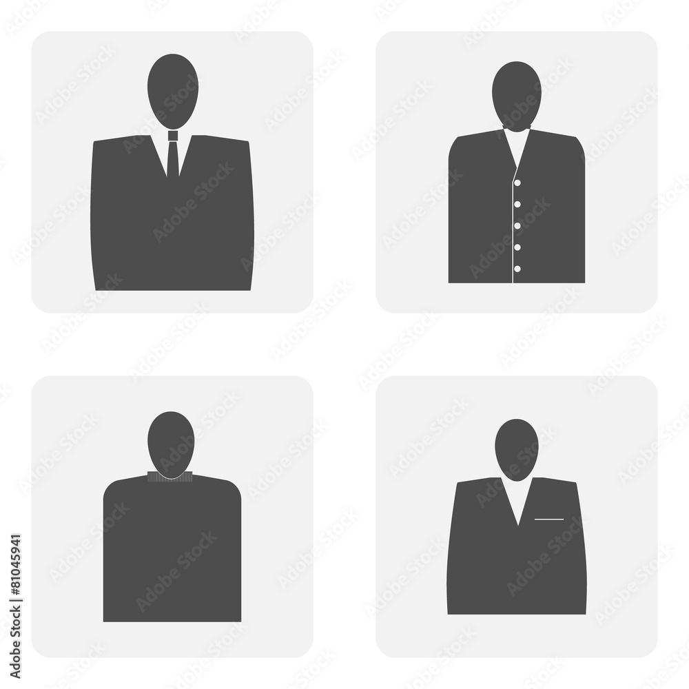 monochrome icon set with Mister silhouette monochrome icon set with Mister silhouette