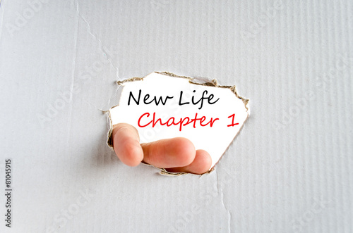 Text concept New life chapter 1