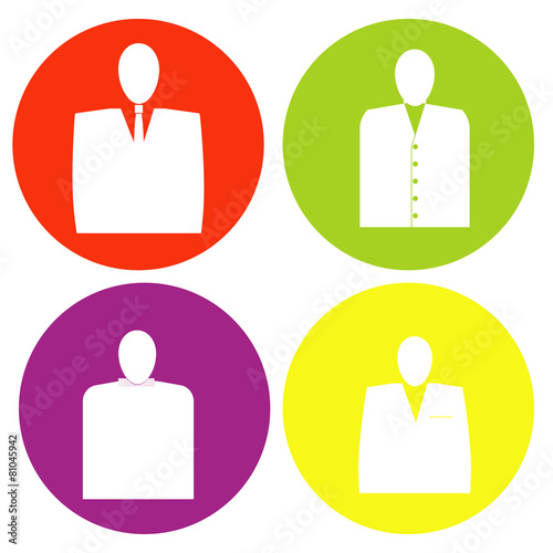 monochrome icon set with Mister silhouette