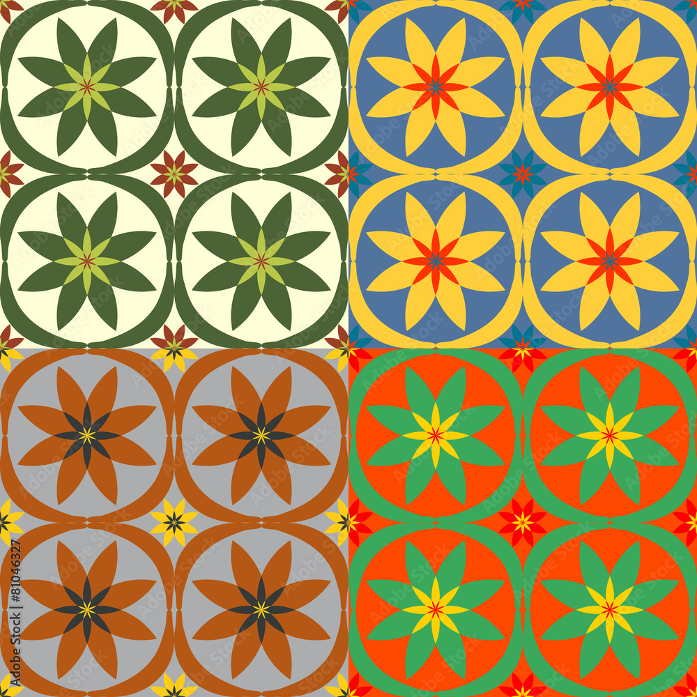 Seamless floral patterns Seamless floral patterns