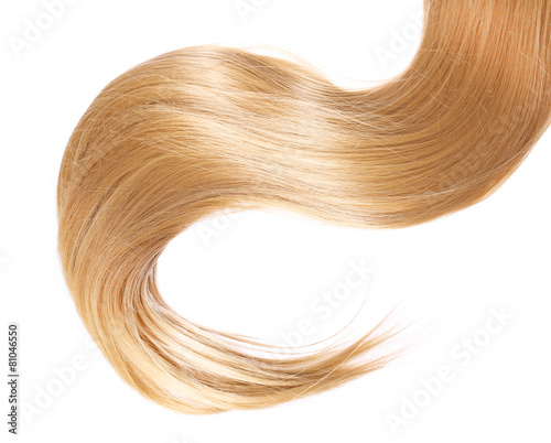blond Hair isolated on white background
