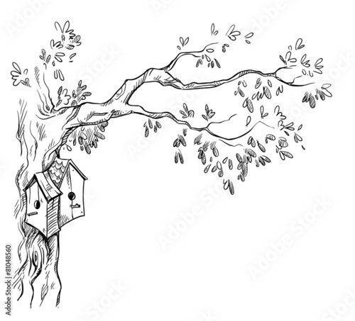 bird houses on a tree