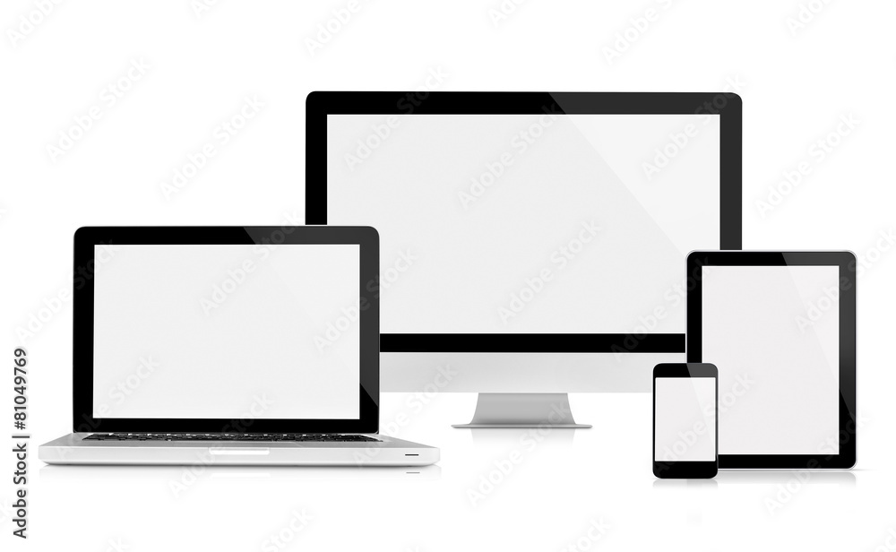 Computer monitor, laptop, tablet and mobile phone Computer monitor, laptop, tablet and mobile phone