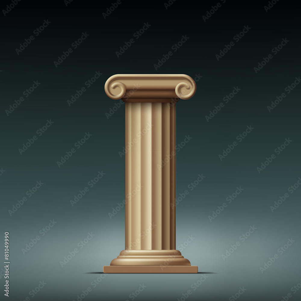 Antique beige column. Antique beige column.