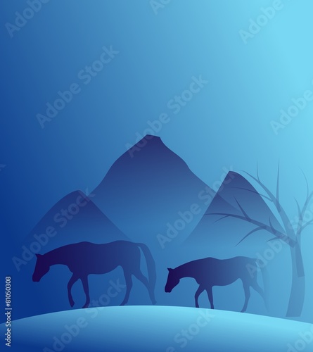 Blue horse moutains