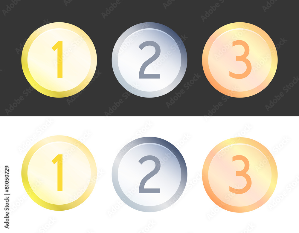 Set of Medals for Celebration