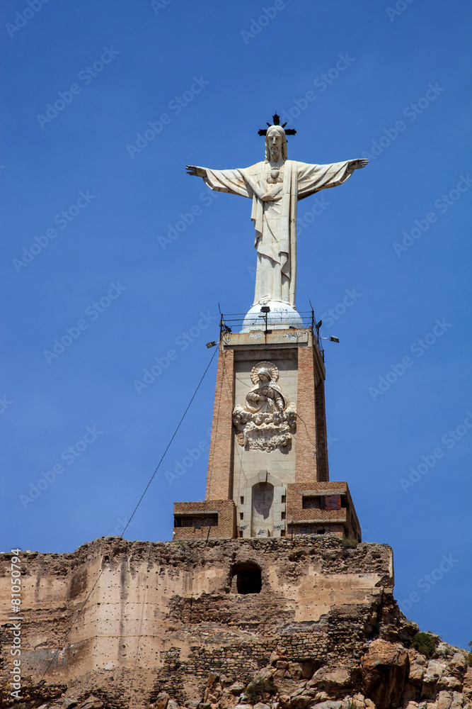 statue of Christ the large rock, Spain