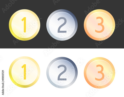 Set of Medals for Celebration