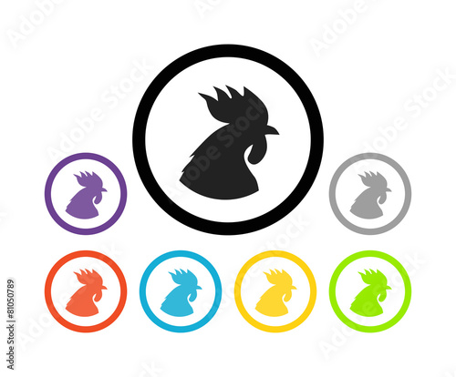 Set of colorful round icons...