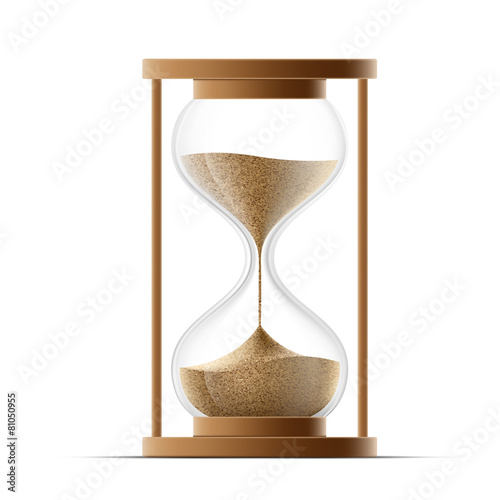 hourglass isolated on white background.