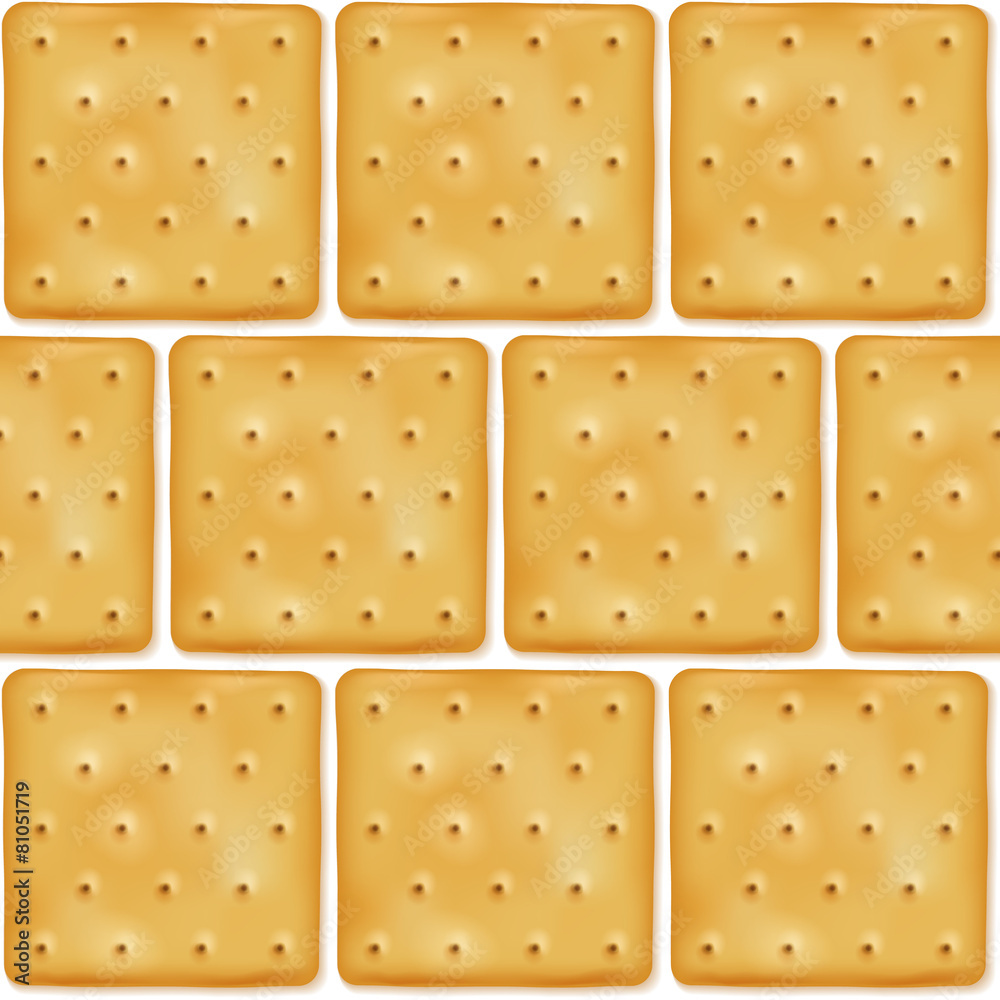 Square cookies crackers seamless pattern. Square cookies crackers seamless pattern.
