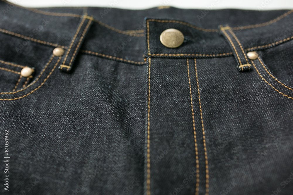 Selvedge denim jeans closeups