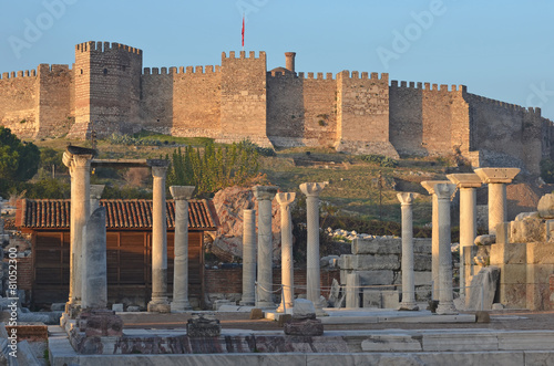 Byantine ruins and Turkish castle