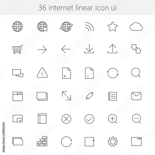 Internet linear icon ui