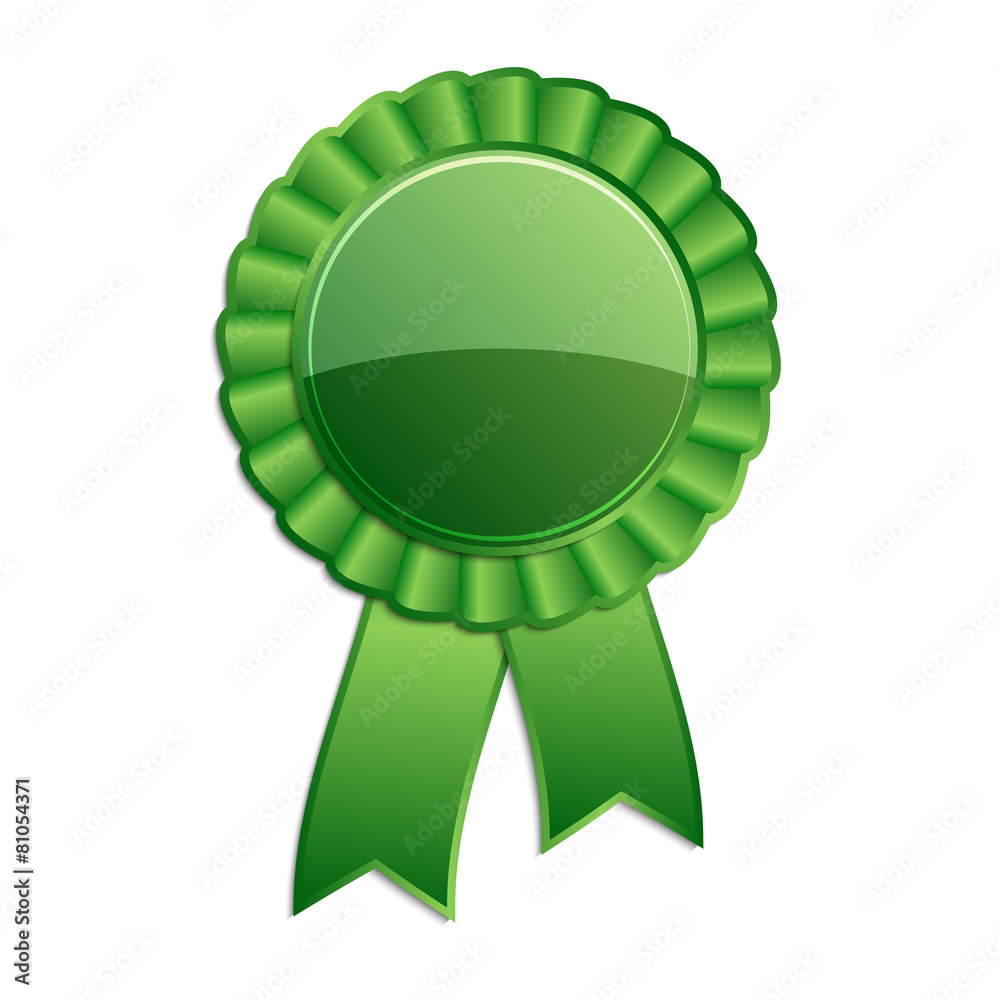 green blank award rosette with ribbon green blank award rosette with ribbon