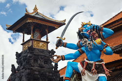 Traditional Balinese demon ogoh-ogoh for Nyepi parade