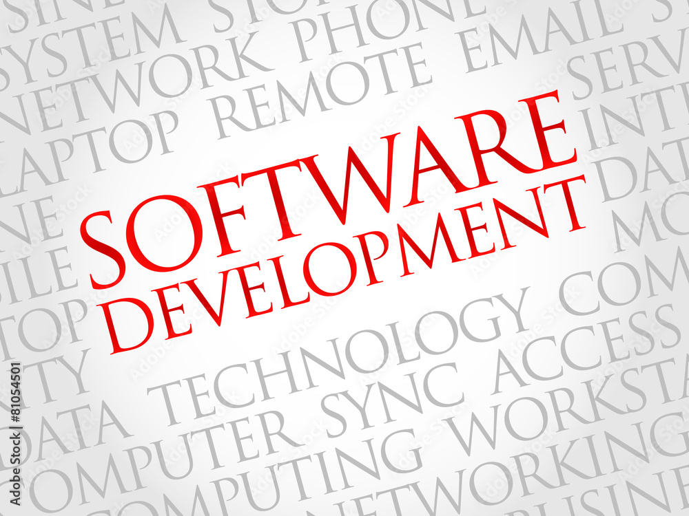 Software development word cloud concept Software development word cloud concept