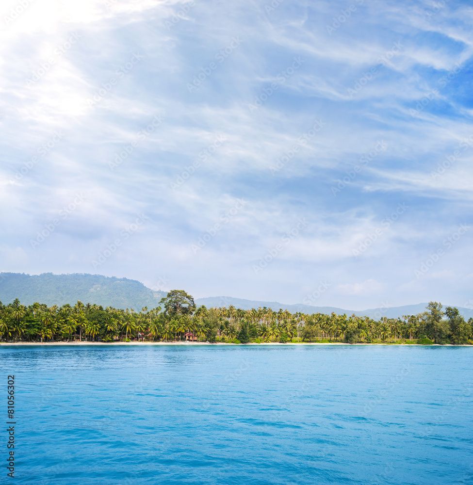 Tropical forest, sea coast and mountains Tropical forest, sea coast and mountains