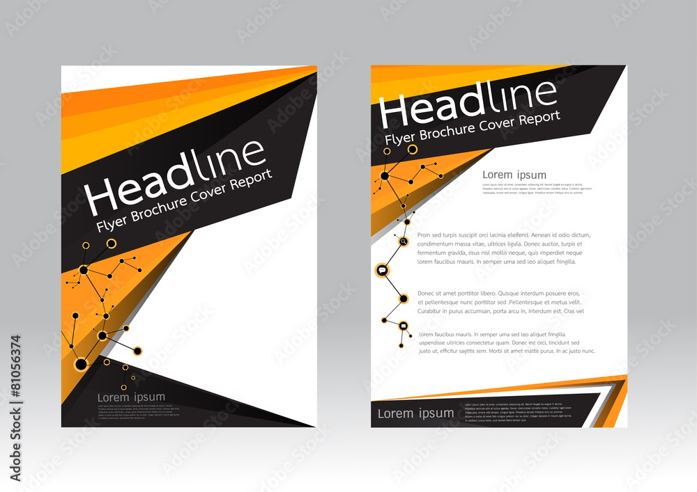 Abstract design vector template for brochure flyer in A4 size Abstract design vector template for brochure flyer in A4 size