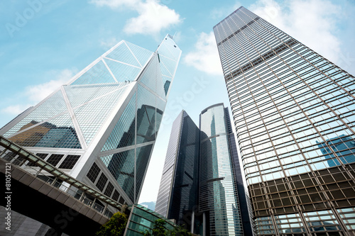 Obraz na płótnie Modern office buildings in central hong kong w salonie