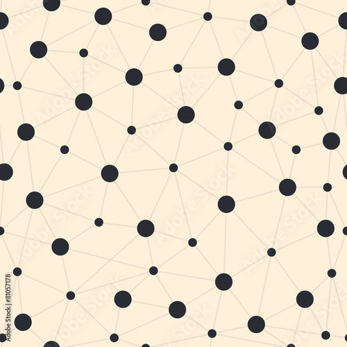 Star map seamless pattern with circles on light background.