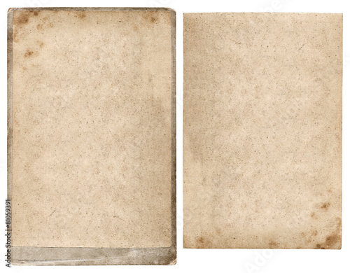 Used paper sheet and cardboard. Aged textured background