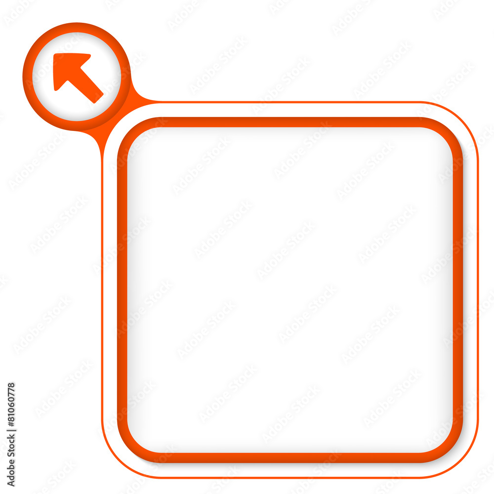 Red frame for your text and arrow Red frame for your text and arrow