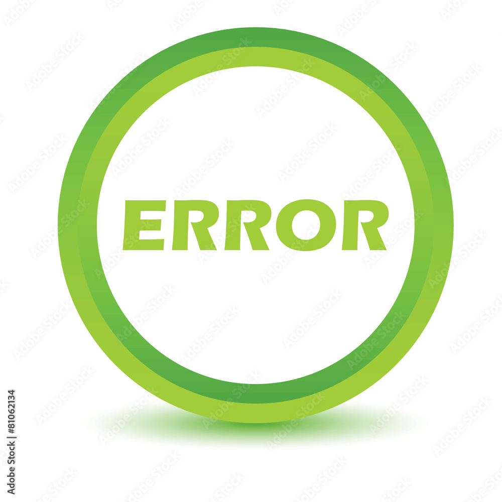 Green error icon Green error icon