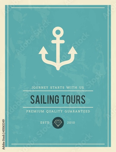 vintage poster for sailing tours