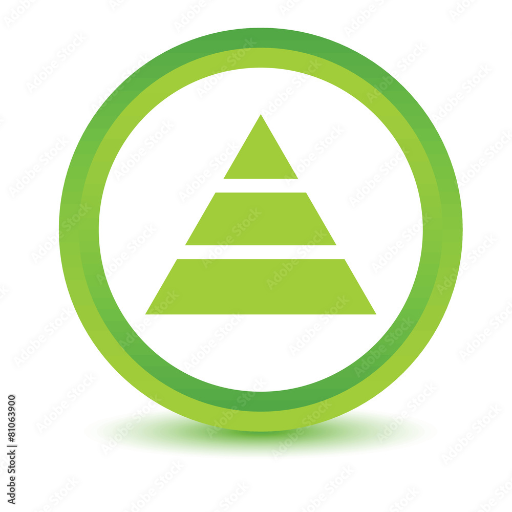 Green pyramid icon