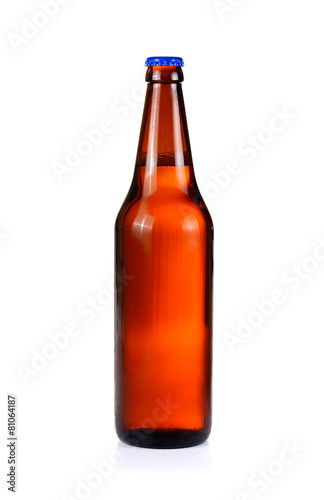 bottle of beer isolated on white