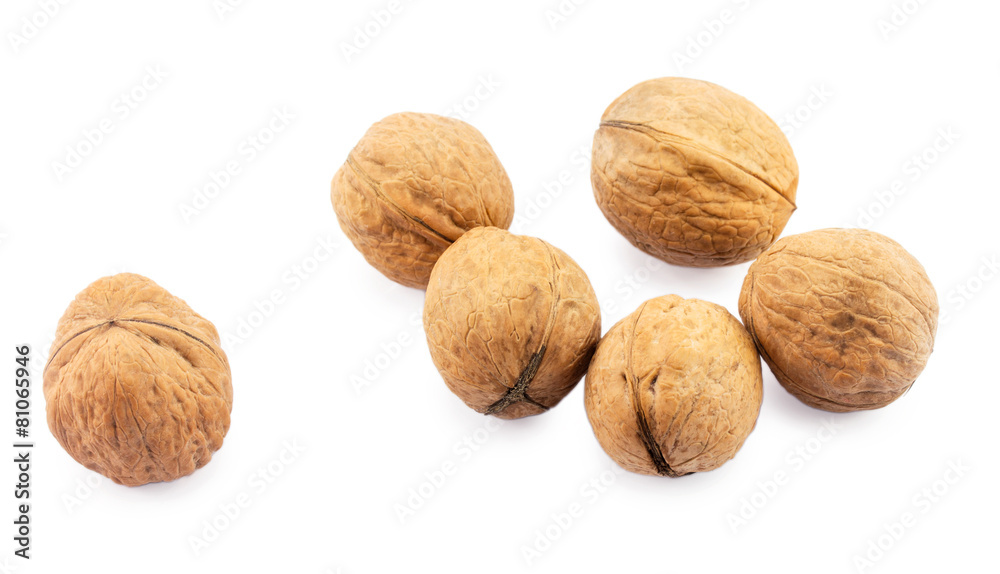 walnuts isolated on white background walnuts isolated on white background