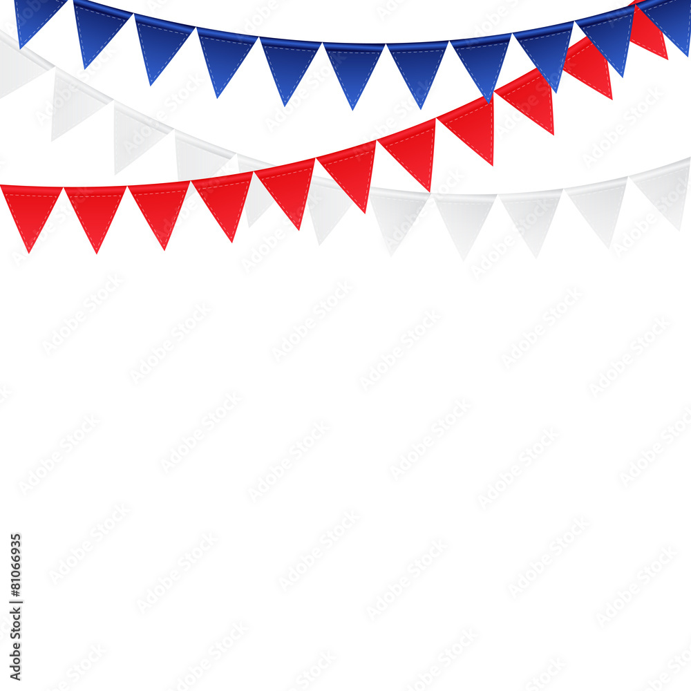 Obraz premium Party Background with Flags Vector Illustration.