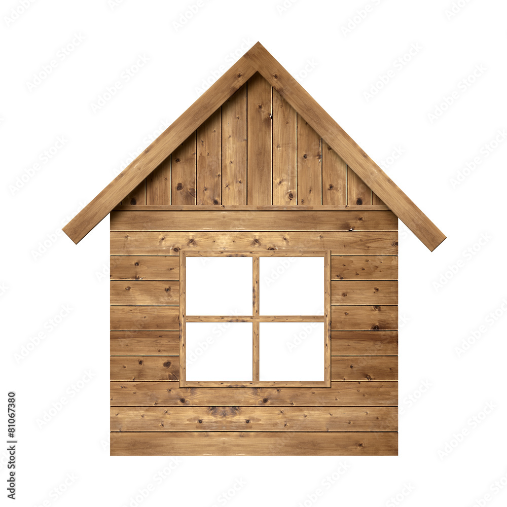 Wooden house isolated on a white background Wooden house isolated on a white background