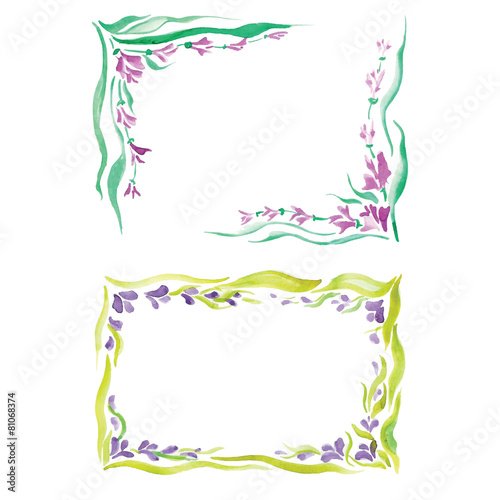 watercolor frame in different styles