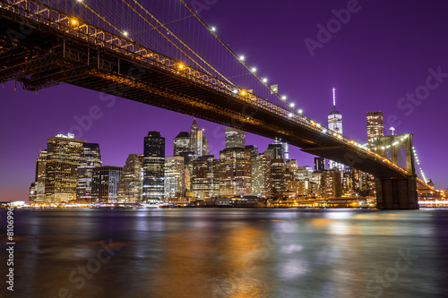 New York City Manhattan Brooklyn Bridge skyline © blvdone