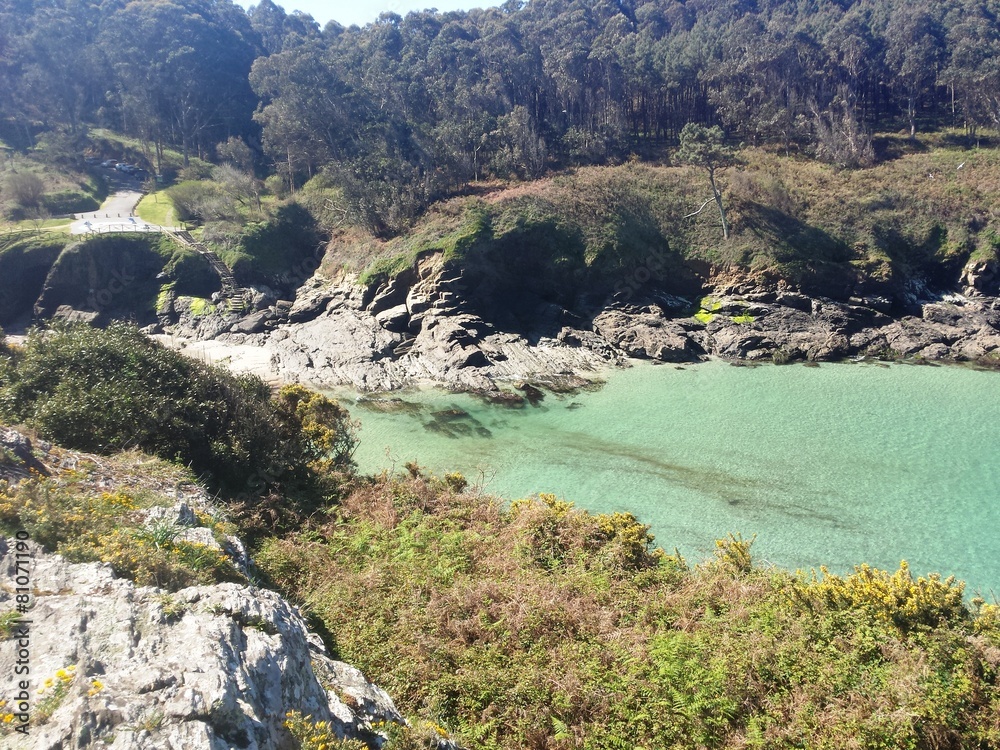 Obraz premium Costa de Mera, A Coruña 