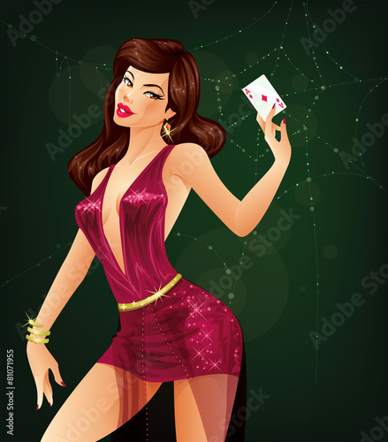 Canvas Print Ace of Diamonds