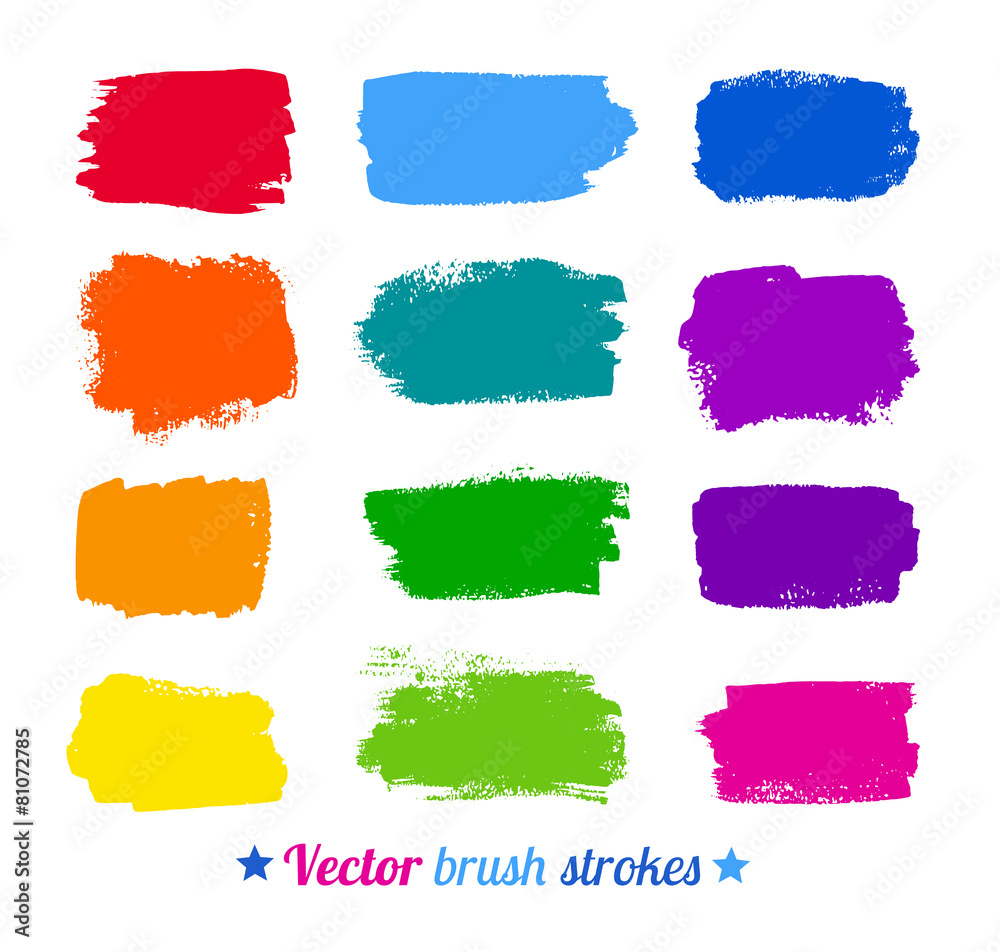 Colorful brush strokes. Colorful brush strokes.